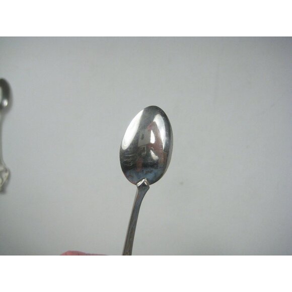 Set Of 4 Vintage Silver Teaspoons Thistle Design Signed - Picture 5 of 11